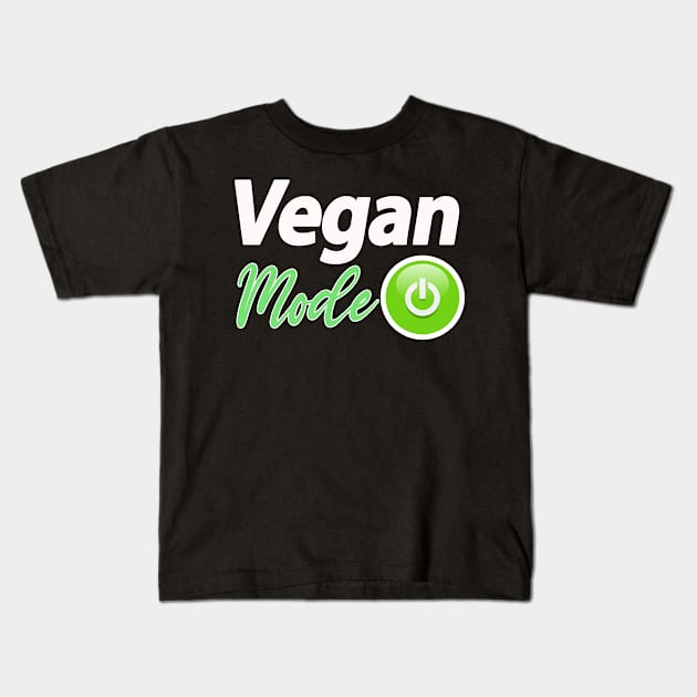 Vegan Vegetarian Funny Sayings mode On Kids T-Shirt by Razan4U